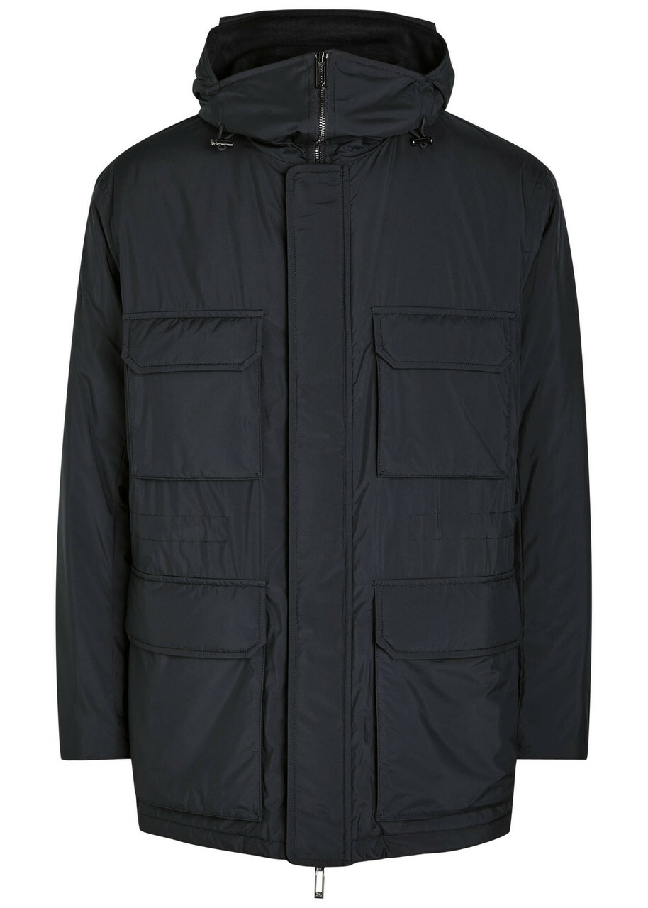 Emporio Armani Travel Hooded Nylon Jacket Navy