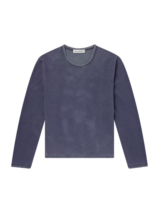 Photo: Our Legacy - Double Lock Brushed Cotton-Jersey Sweatshirt - Purple