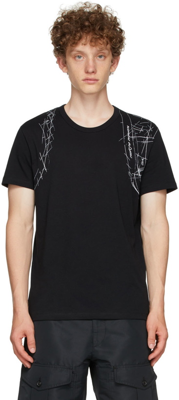Photo: Alexander McQueen Black Printed Harness T-Shirt