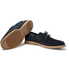 Brunello Cucinelli - Suede Boat Shoes - Navy