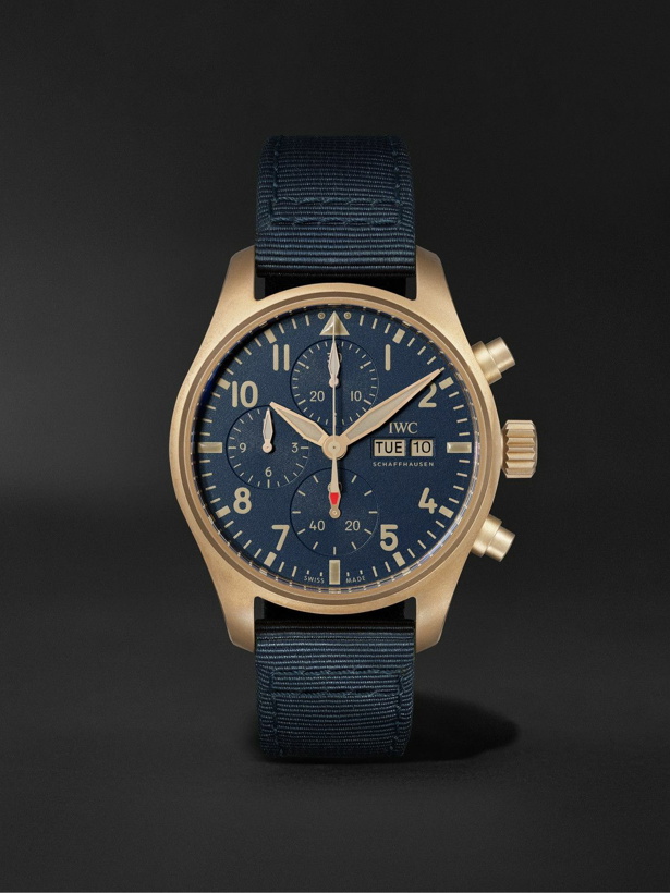 Photo: IWC Schaffhausen - Pilot's Automatic Chronograph 41mm Bronze and Textile Watch, Ref. No. IW388109