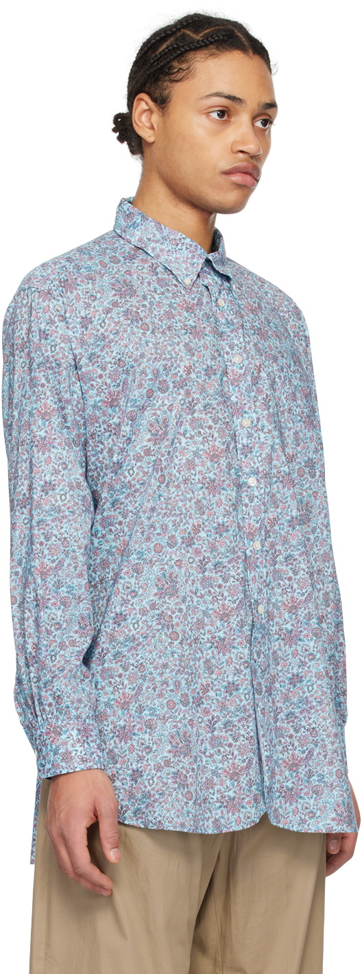 Engineered Garments Blue Floral Shirt Engineered Garments