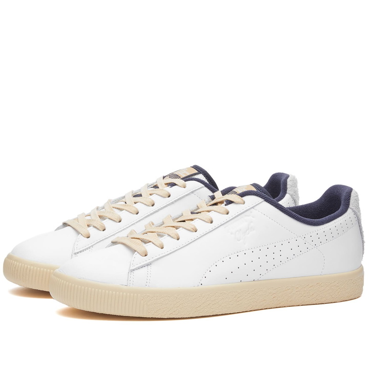 Photo: Puma Men's Clyde Baseline Sneakers in Puma White