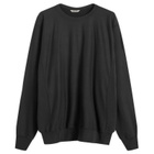 Auralee Men's Elastic High Gauge Sweatshirt in Ink Black