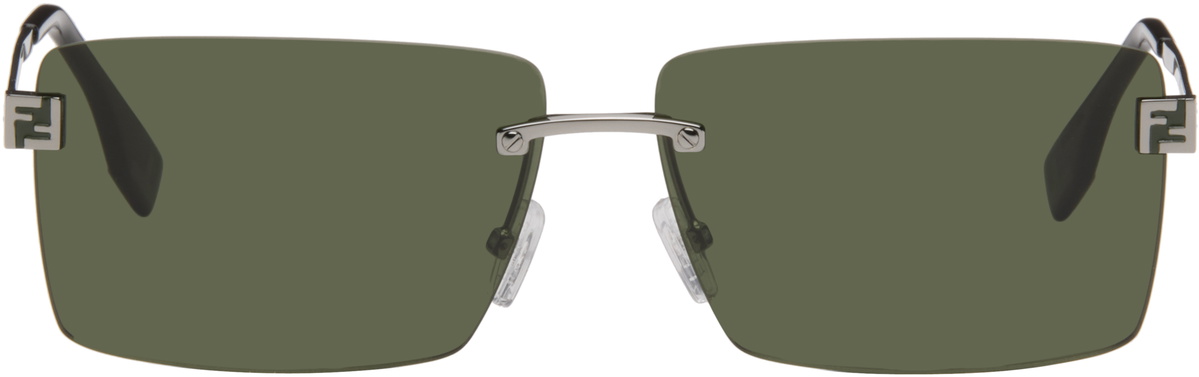 Fendi Gunmetal 'Fendi' Sky Sunglasses