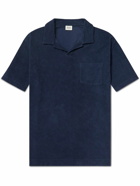 Hartford - Cotton-Terry Polo Shirt - Blue