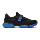 Prada Black and Blue Cloudbust Sneakers