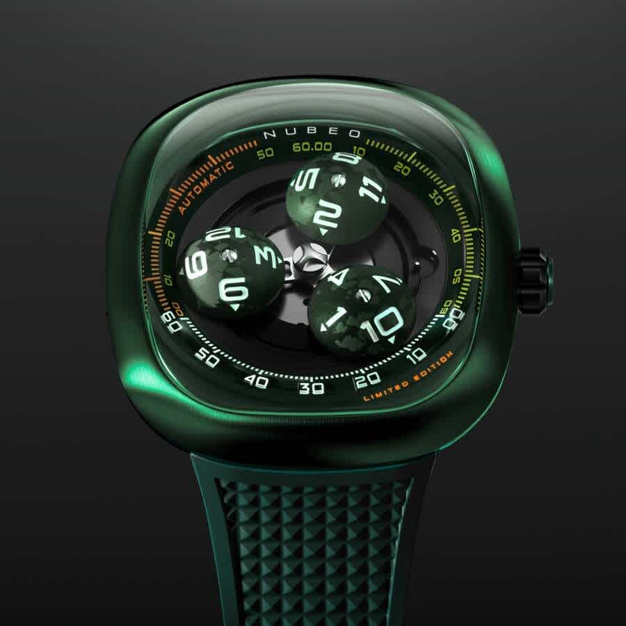 Nubeo Tri-Star Orbit Black Dial Mens Watch NB-6116-0B