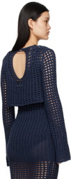 Elleme Navy Low Back Sweater