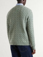 Valentino Garavani - VLogo-Embellished Virgin Wool Sweater - Green