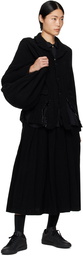 Black Comme des Garçons Black Pleated Skirt