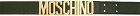 Moschino Khaki Logo Belt