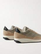 Common Projects - Track Classic Leather-Trimmed Suede and Ripstop Sneakers - Brown