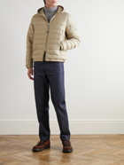 Moncler - Galion Quilted Shell Hooded Down Jacket - Neutrals