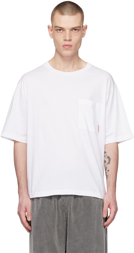 Photo: Acne Studios White Patch Pocket T-Shirt