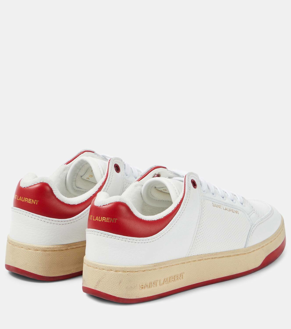 【SAINT LAURENT】SL/61 ロートップ スニーカー SL/61 sneakers in perforated leather | Saint Laurent | YSL US