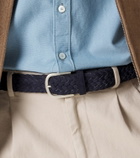 Canali Braided suede belt