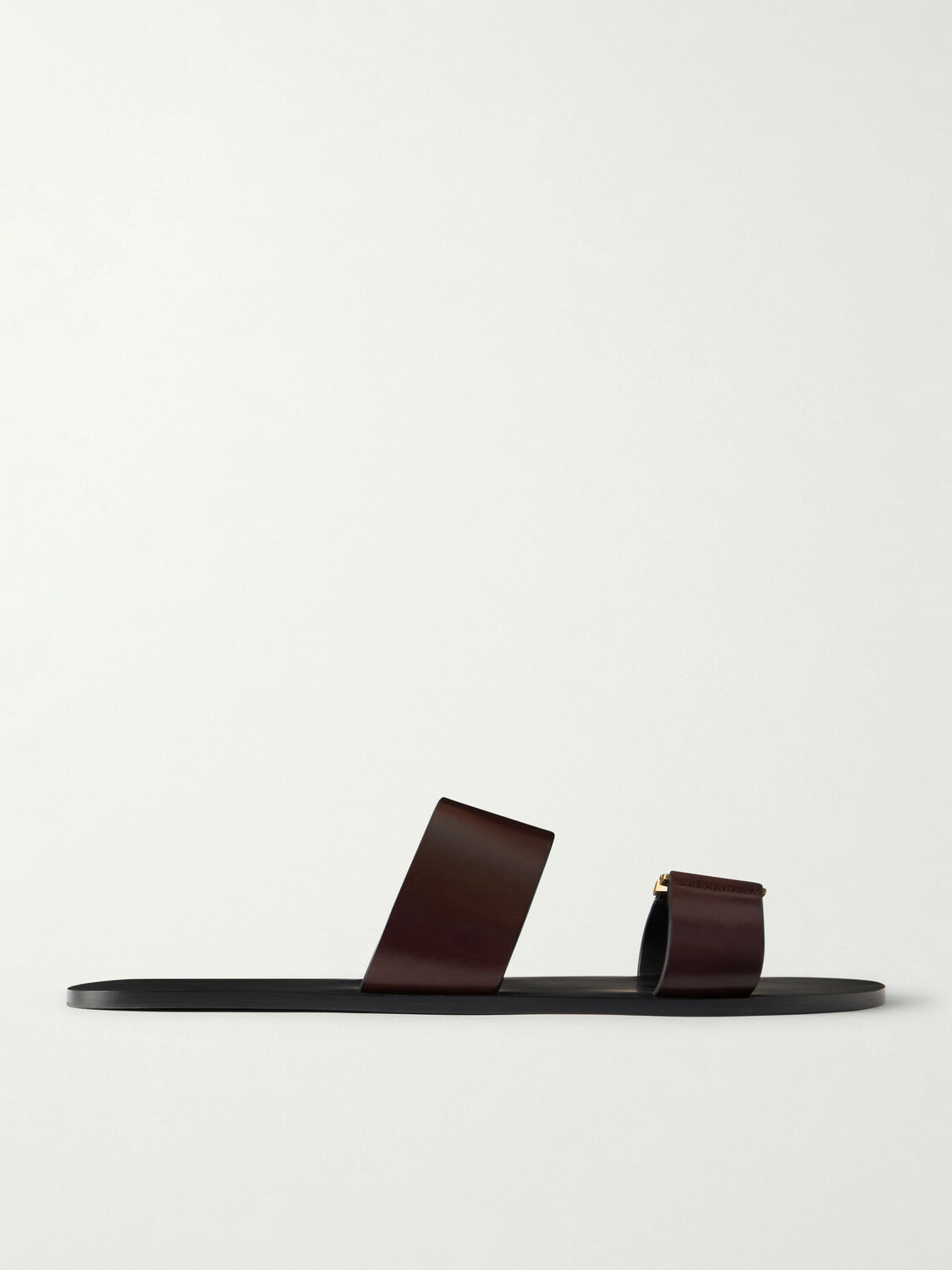 SAINT LAURENT - Babylone Logo-Embellished Leather Sandals - Brown