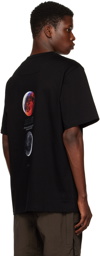Juun.J Black Graphic Overfit T-Shirt