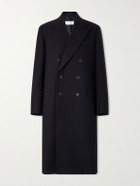 Dries Van Noten - Double-Breasted Herringbone Cotton and Wool-Blend Coat - Black