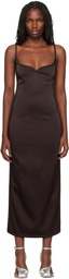 Paris Georgia Brown 09 Heart Midi Dress