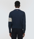 Thom Browne Cable-knit wool and mohair sweater
