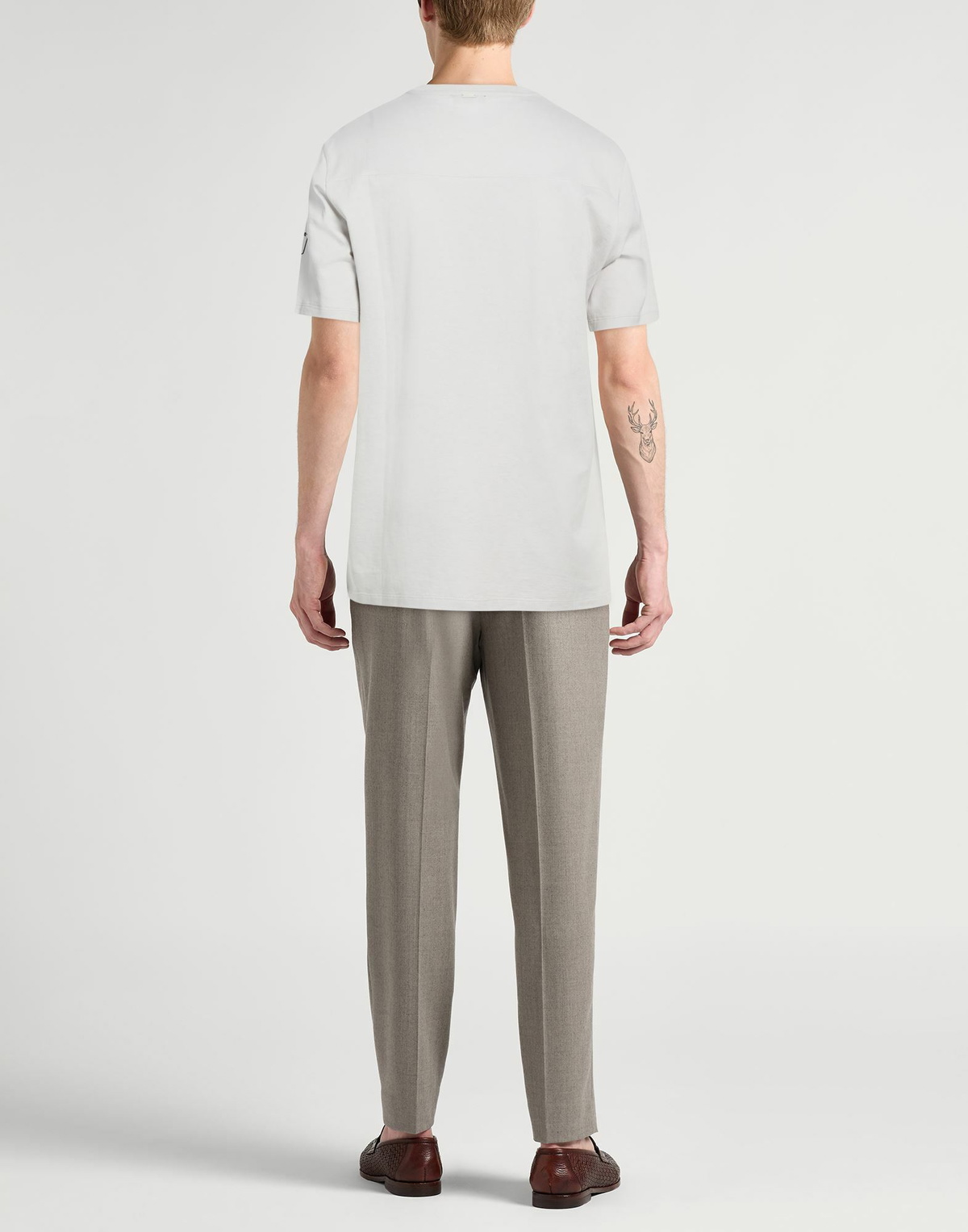 Herno Mens T-shirt Light in Grey