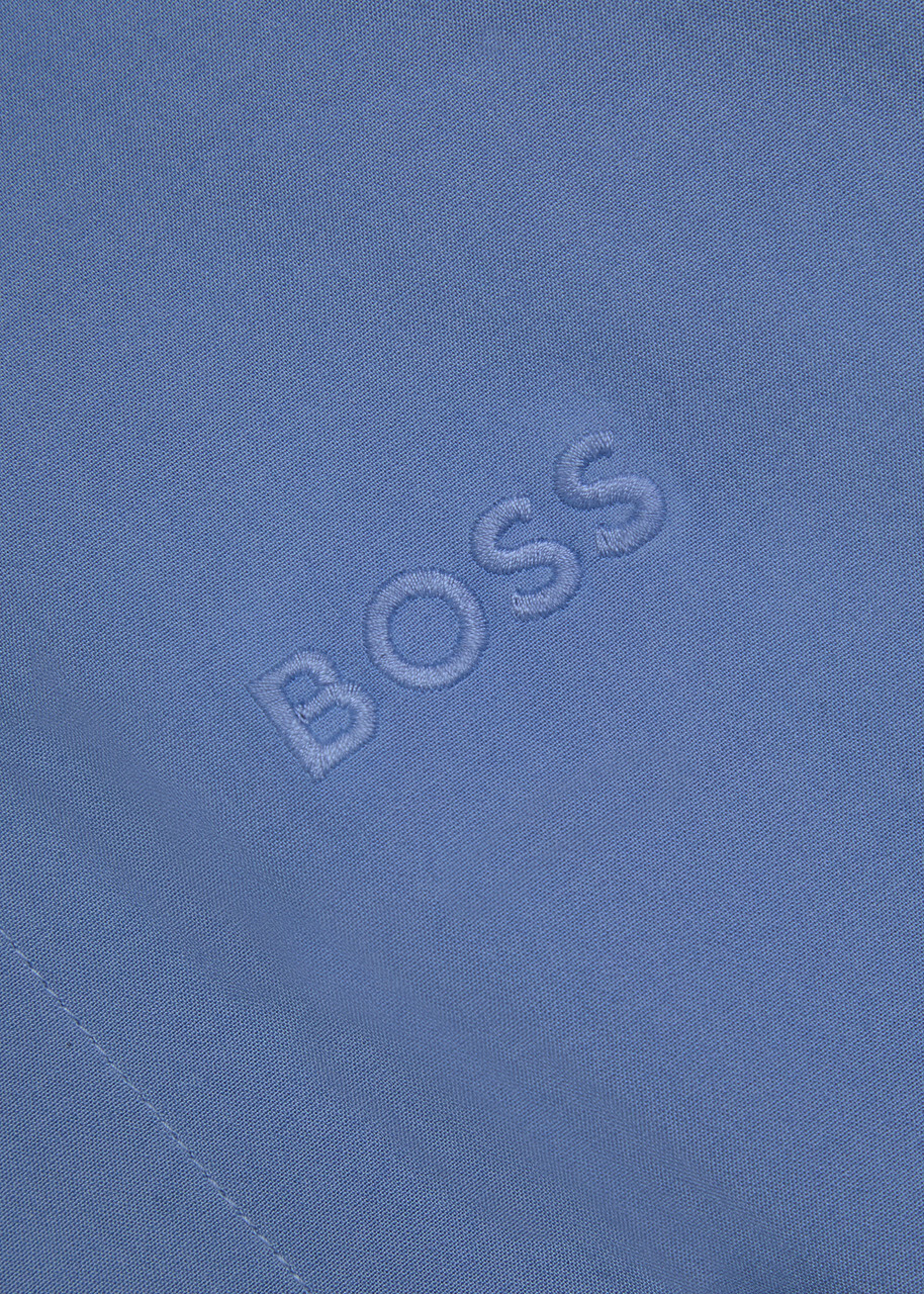 Boss Chris Logo-embroidered Woven Pyjama set Blue