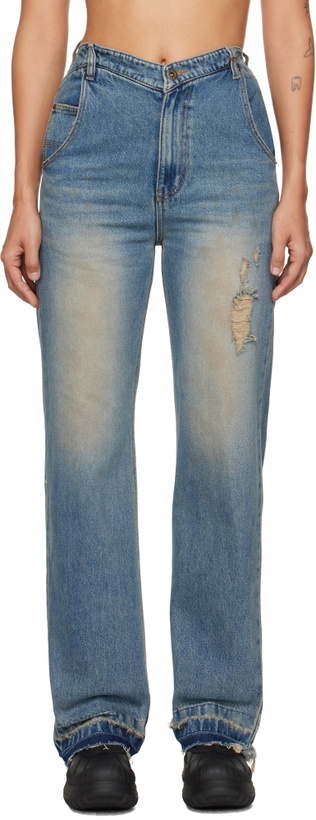 Photo: We11done Blue Heart Jeans