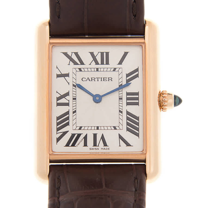 Photo: Cartier Tank Louis Hand Wound Silver Dial 18kt Rose Gold Ladies Watch WGTA0011