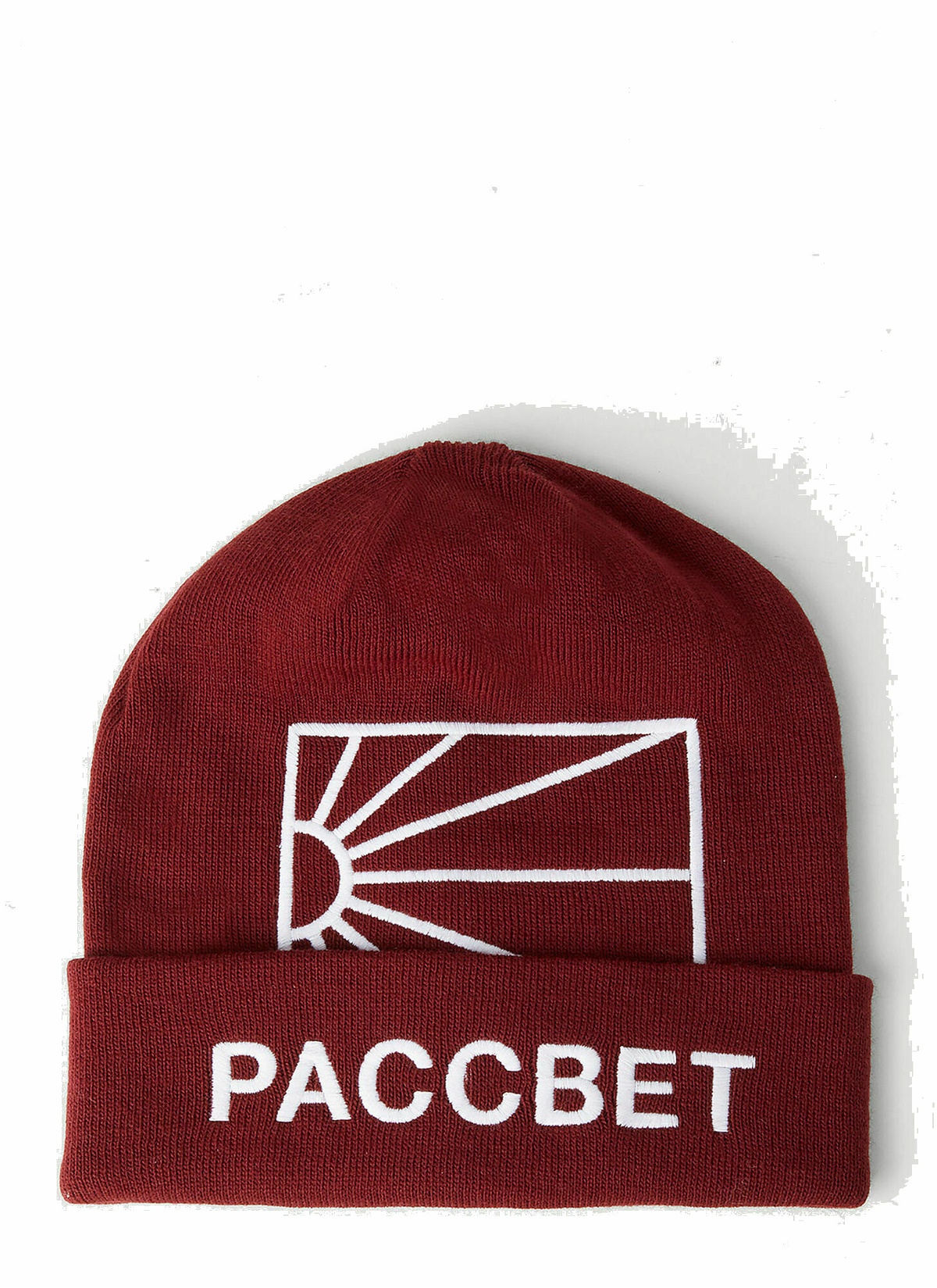 Photo: Rassvet - Logo Embroidery Beanie Hat in Red