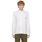 Helmut Lang White Poplin Laced Shirt