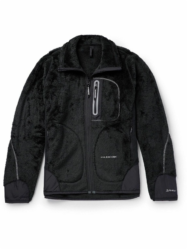 Photo: And Wander - Logo-Embroidered Polartec® Fleece Jacket - Black