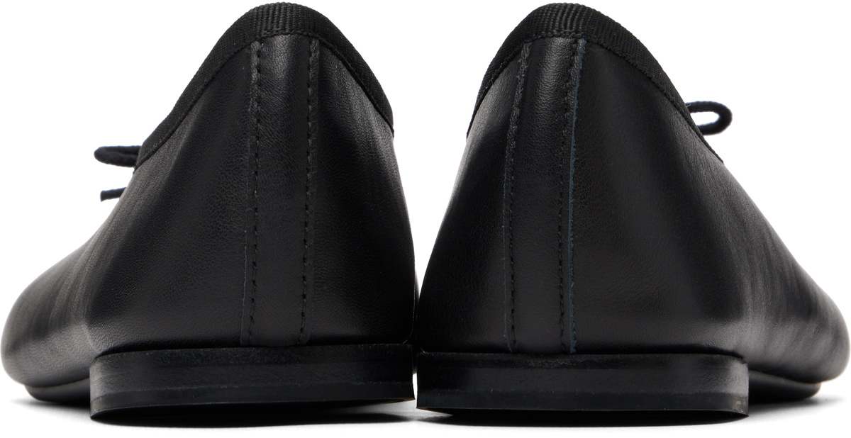 Repetto Black Lilouh Almond-Toe Ballerina Flats