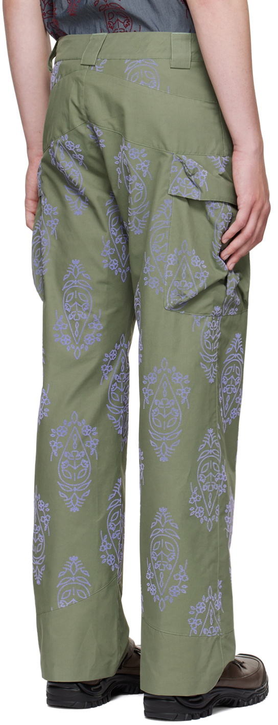 paria /FARZANEH Green Cotton Cargo Pants Paria Farzaneh