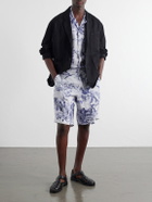 Orlebar Brown - Laurent Straight-Leg Linen Shorts - Blue