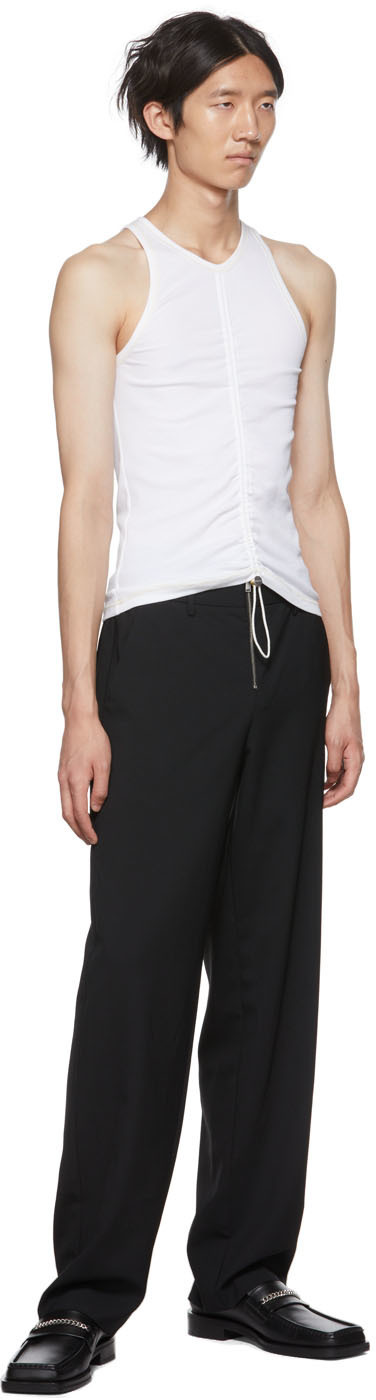 Dion Lee White Ruched Tank Top