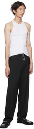 Dion Lee White Ruched Tank Top