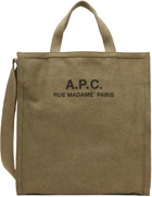 A.P.C. Khaki Recovery Shopping Tote