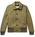 Acne Studios - Ollys Brushed Wool-Blend Blouson Jacket - Men - Army green