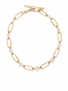 Lizzie Mandler Fine Jewelry 18K Yellow Gold OG Link Graduated Diamond Bracelet