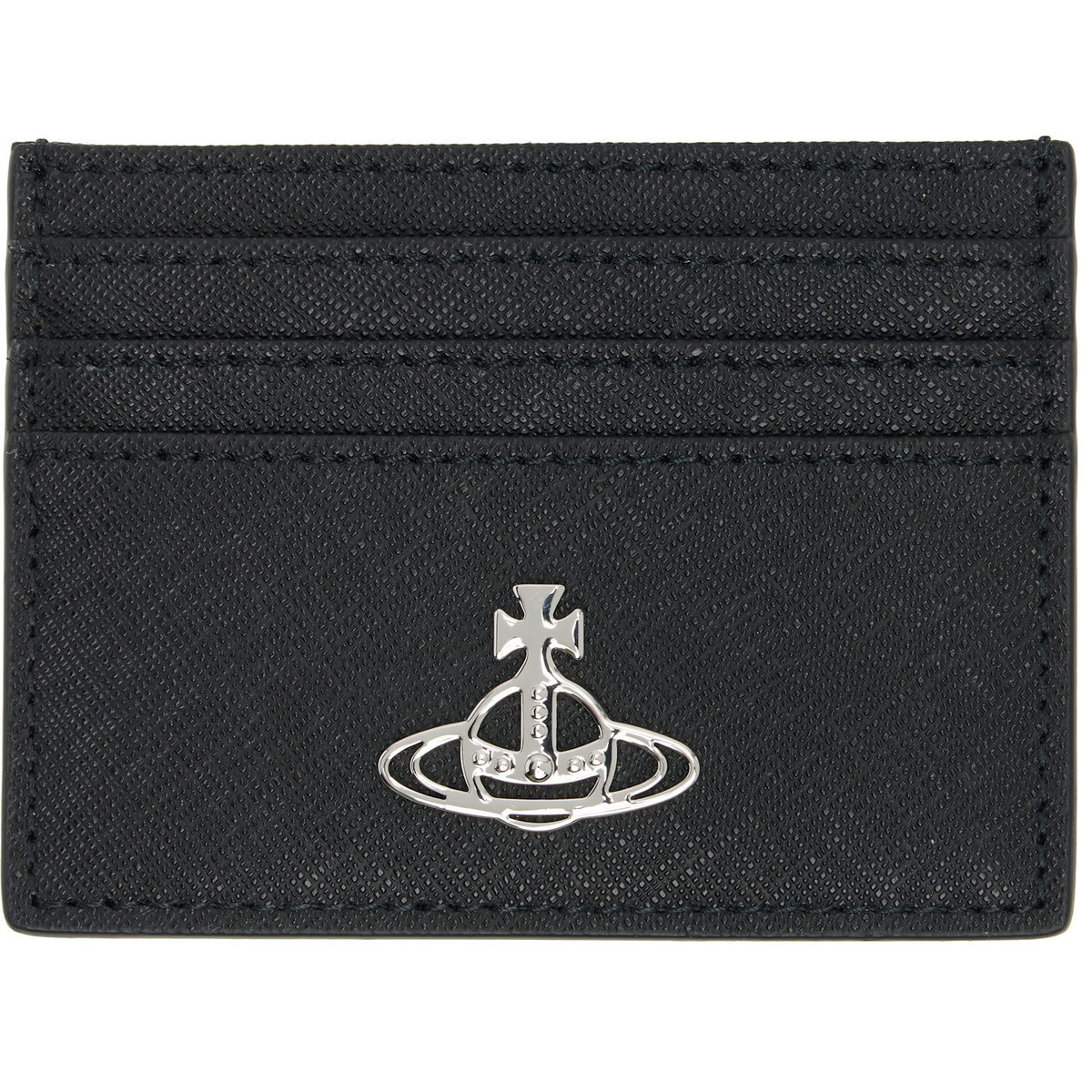 Vivienne Westwood Black Orb Flat Card Holder