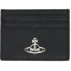 Vivienne Westwood Black Orb Flat Card Holder