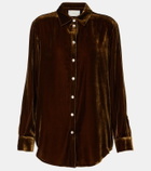 Asceno London velvet pajama shirt