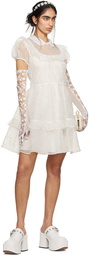 Anna Sui SSENSE Exclusive White Ruffled Minidress