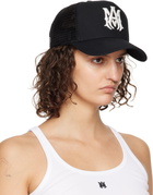 AMIRI Black MA Logo Trucker Cap