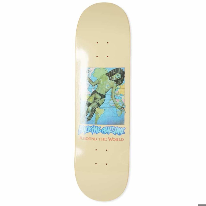 Photo: Fucking Awesome Men's Around The World Deck - 8.5" in Off-White