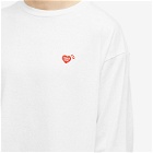 Human Made Men's Heart Long Sleeve T-Shirt in White