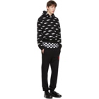 McQ Alexander McQueen Black All Over Racing Cars Clean Hoodie