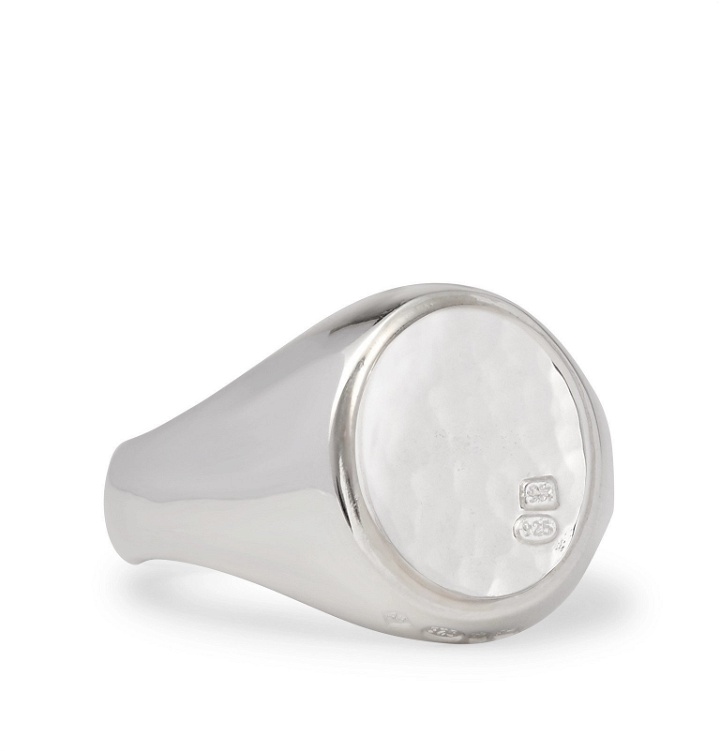 Photo: Bunney - Hammered Sterling Silver Signet Ring - Silver